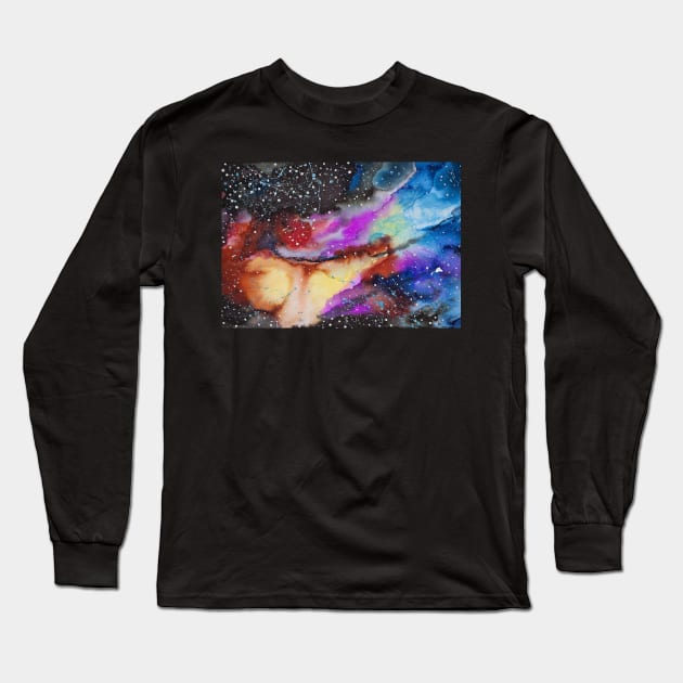 Galaxy Long Sleeve T-Shirt by KissArt